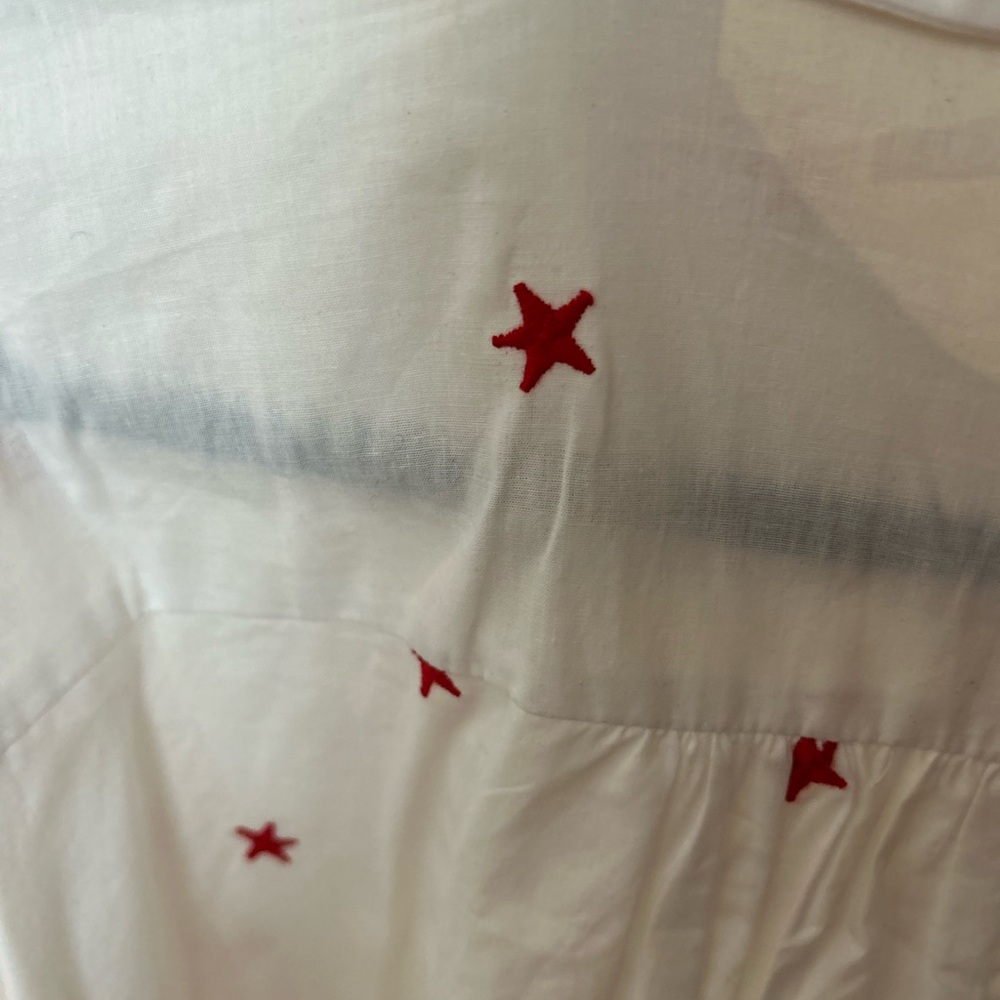 White Star-Patterned Women’s Shirt - Picture 5 of 5